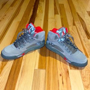 Boys Air Jordan 5’s Retro Take Flight Stucco Camo